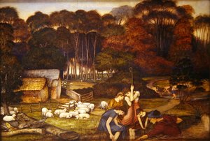 Efterår, ca. 1879 (akvarel på papir) af John Roddam Spencer Stanhope