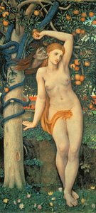 Eve Tempted, ca. 1877 (tempera på panel)