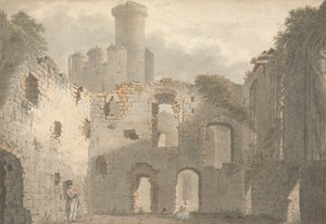 Conway Castle, en udsigt over interiøret af John Roe of Warwick