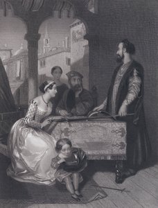 Gentile Bellini og efterkommerne af den store Enrico Dandolo (gravering)