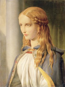 Cordelia Disinherited, 1850 olie på lærred detalje af 90710 af John Rogers Herbert