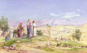Den hellige familie nærmer sig Jerusalem fra Nazareth, 1878 (olie over blyant om bord)