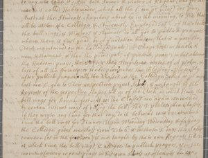 Et brev fra John Row, en elev ved St. Andrews, til sin onkel, 1691 af John Row