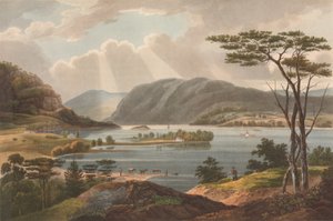 Udsigt fra Fishkill ser til West-Point nr. 15 af Hudson River Portfolio, 1825.