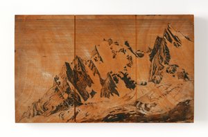 Aiguille Du Midi, Frankrig (pen & blæk og akvarel på træ) af John Ruskin
