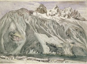 Aiguilles af Chamonix, 1849 af John Ruskin