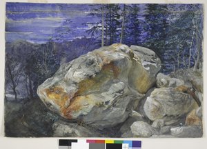 Fragment of the Alps, ca. 1854-56 (wc & gouache over blyant på papir) af John Ruskin