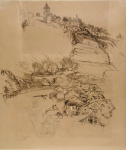 Fribourg, Schweiz: Penskitse, juli eller august - september 1856 af John Ruskin