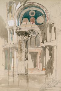 Del af Markuskirken, Venedig: Sketch after Rain, 27. maj 1846 af John Ruskin