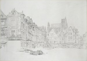 Study for Detail of the Market-Place, Abbeville, september - oktober 1868 af John Ruskin