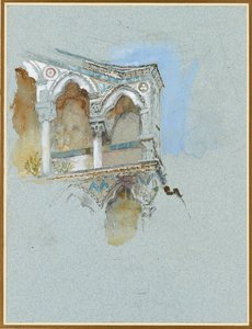 Undersøgelse af den pisanske gotiske facade af San Michele i Borgo, Pisa, 1. juli af John Ruskin