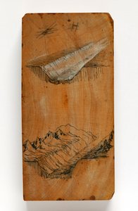 Trench of the Valley of Chamonix and the Peaks above the Trench, ca. 1856 (pen & blæk og akvarel på træ) af John Ruskin