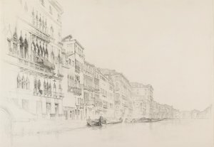 Udsigt fra Palazzo Bembo til Palazzo Grimani, Venedig, maj - juni 1870 af John Ruskin
