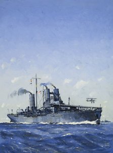 HMS Campania (gouache på papir)