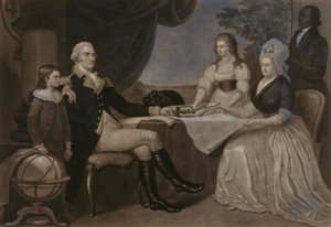 George Washington og hans familie af John Sartain