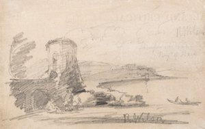 Bridge and Tower, efter Richard Wilson af John Sell Cotman