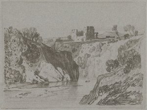 Slot over en klippekløft af John Sell Cotman