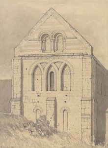 Kirken i Graville nær Havre de Grace, Normandiet: Slutningen af det nordlige tværskib af John Sell Cotman
