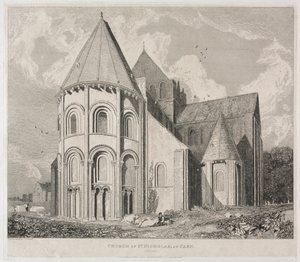 St. Nicholas Kirke i Caen af John Sell Cotman