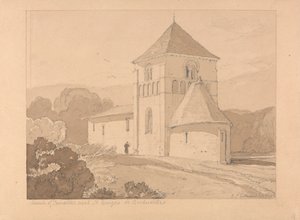 Church of Yainville, nær Saint Georges de Boscherville, Normandiet af John Sell Cotman