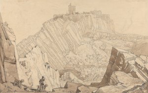 Domfront, ser mod sydøst af John Sell Cotman