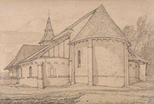 East End af Abbey Church of St. Paul i Rouen, Normandiet af John Sell Cotman