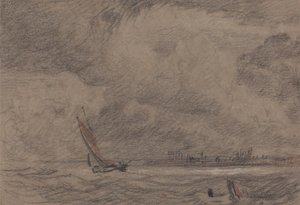 Fiskefartøj ud for Yarmouth af John Sell Cotman
