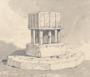 Døbefont i Caister Kirke, Norfolk af John Sell Cotman