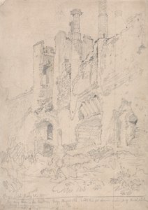 Framlingham Castle, Suffolk: Del af ruineret interiør af John Sell Cotman