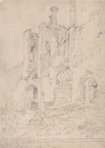 Framlingham Slot, Suffolk: En del af det ødelagte interiør af John Sell Cotman