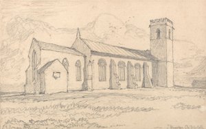Knapton Church, Norfolk, fra det nordøstlige af John Sell Cotman