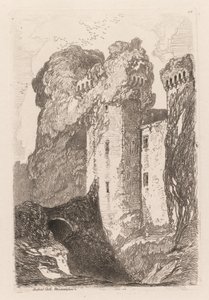 Liber Studiorium: Ragland Castle, Monmouhshire, 1838. af John Sell Cotman