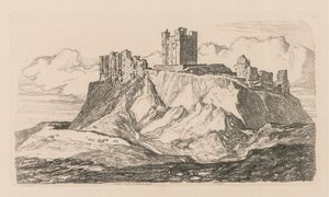 Studiebog: Plade 30, Bambro Castle, Northumberland, 1838 af John Sell Cotman