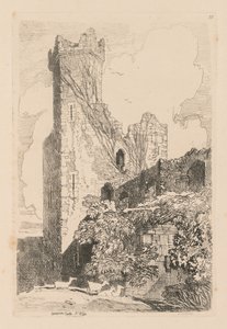 Liber Studiorum: Plade 32, Caernarvon Castle, N. Wales, 1838 af John Sell Cotman
