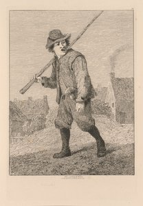 Liber Studiorum: Plade 46, Skitse efter Teniers, 1838. af John Sell Cotman