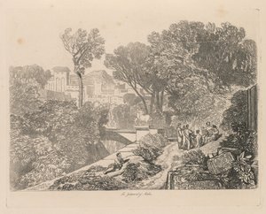 Liber Studiorum: Plade 6, The Judgment of Midas, 1838. af John Sell Cotman