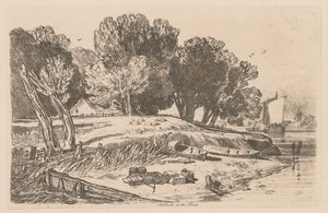 Liber Studiorum: Plade 8, Millbank ved Themsen af John Sell Cotman