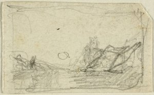 Måneskin over landskab af John Sell Cotman