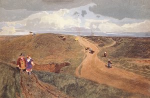 Mousehold Heath, Norwich, ca. 1810 (blyant, wc på papir) af John Sell Cotman