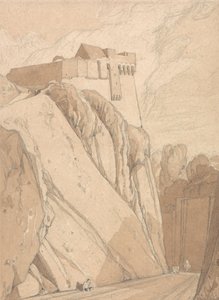 En del af de gamle fæstningsværker ved Saint Lo, Normandiet af John Sell Cotman
