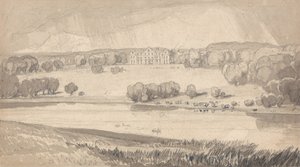 Raynham Hall, Norfolk af John Sell Cotman