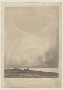 Recto: En effekt af parhelion set fra Hunstanton fyrtårn den 6. juli 1816 af John Sell Cotman
