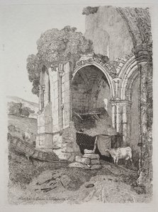 Rievaulx Abbey, Yorkshire af John Sell Cotman