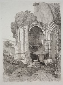 Rievaulx Abbey, Yorkshire, 1810. af John Sell Cotman