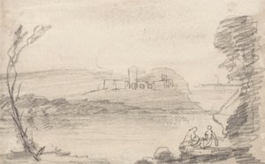 Ruin på en sø, på samme måde som Richard Wilson af John Sell Cotman