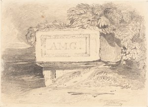 Ruineret grav påskrevet "A.M.G." af John Sell Cotman