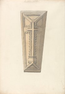 Studie af et kistelåg fra en () kirke i Norfolk af John Sell Cotman