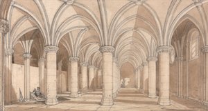 Baronsalen, Mont Saint Michel af John Sell Cotman