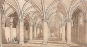 Baronernes sal, Mont Saint Michel af John Sell Cotman
