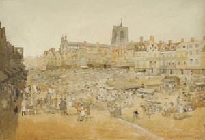 The Market Place, Norwich, taget fra Mr Coopers, 1807
